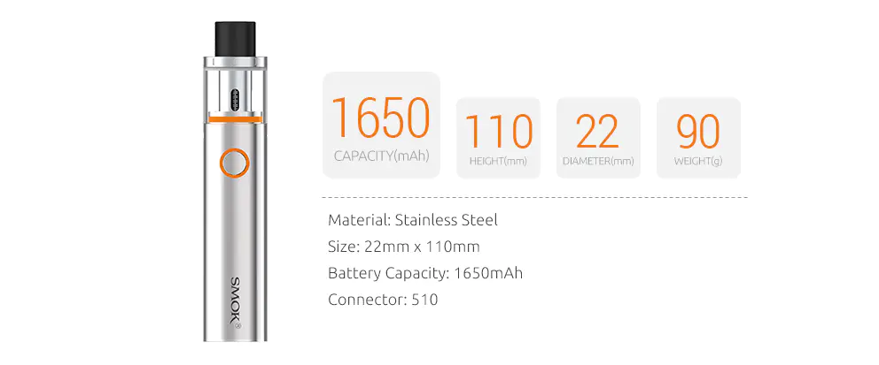 The Specifications of SMOK Vape Pen 22 Kit