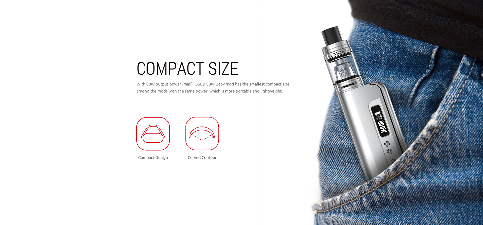 SMOK OSUB 80W Baby Kit with Compact Size Feature