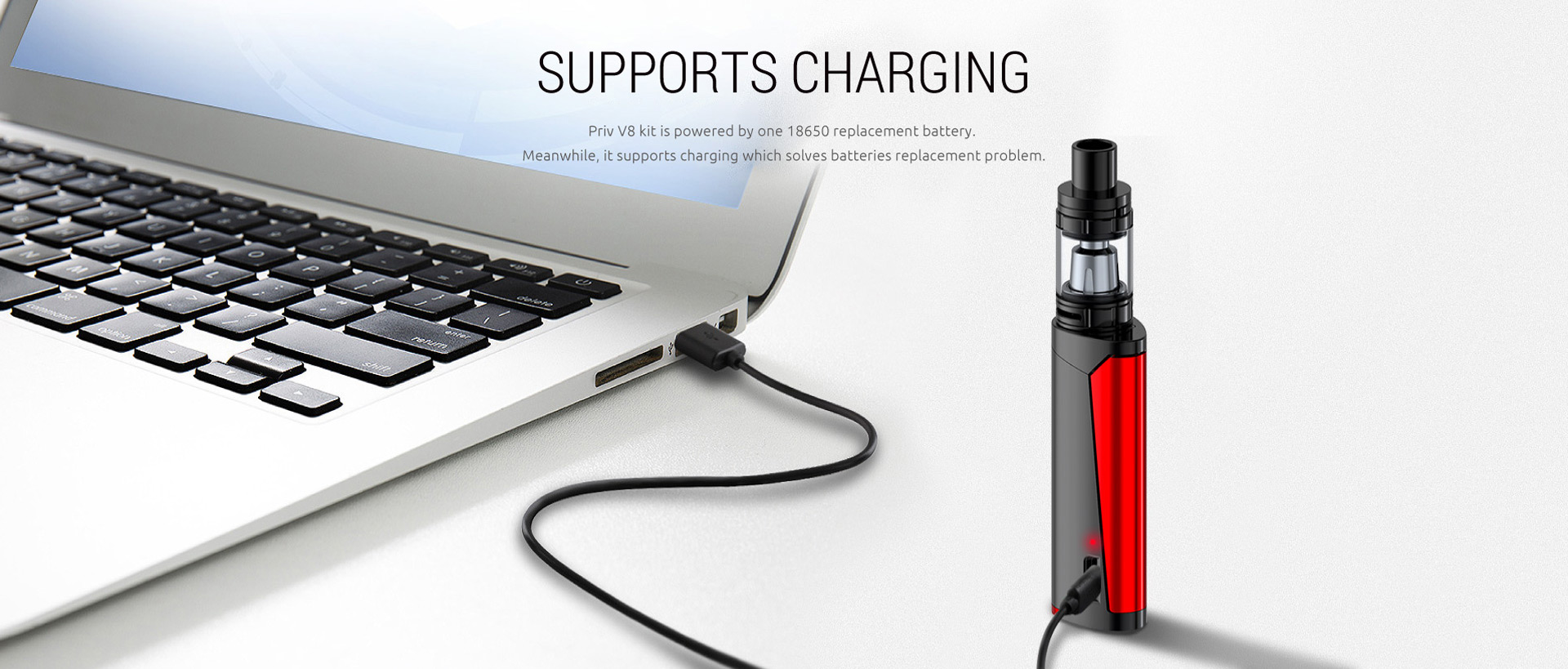 Suports Charging Feature for SMOK Priv V8 Kit