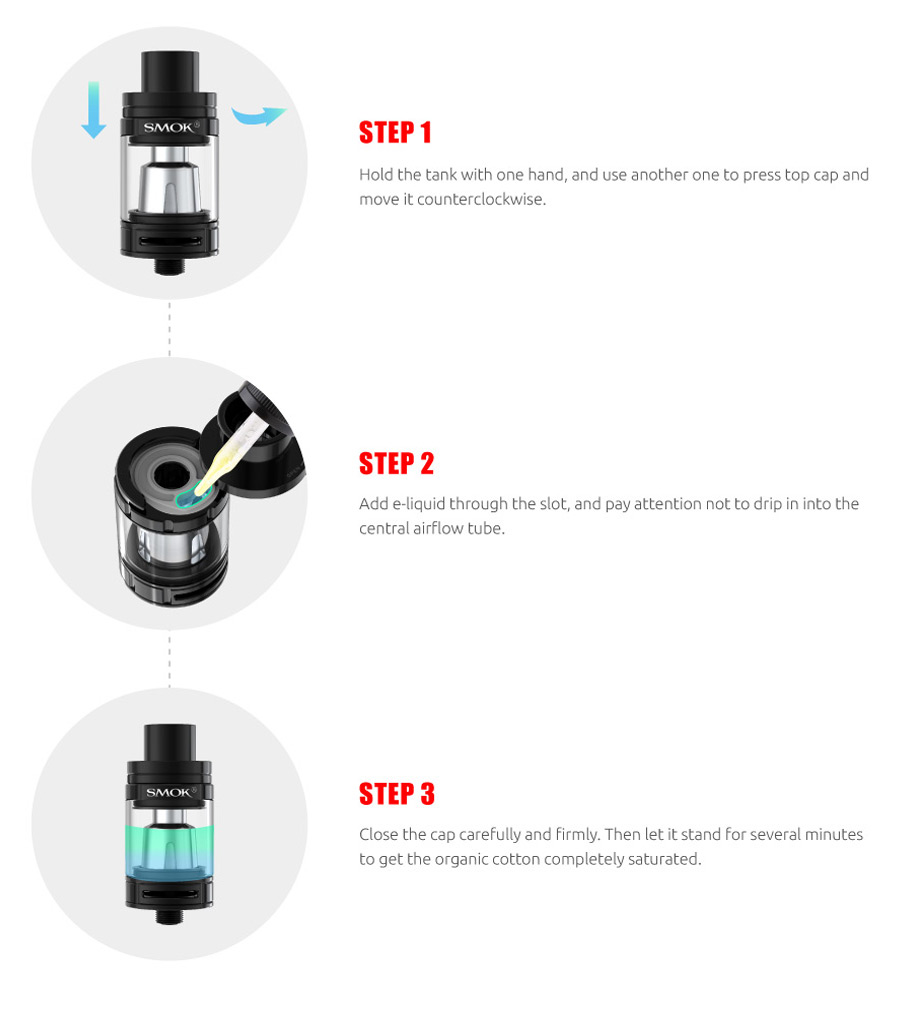 Instruction of Top Refill System - SMOK Priv V8 Kit 