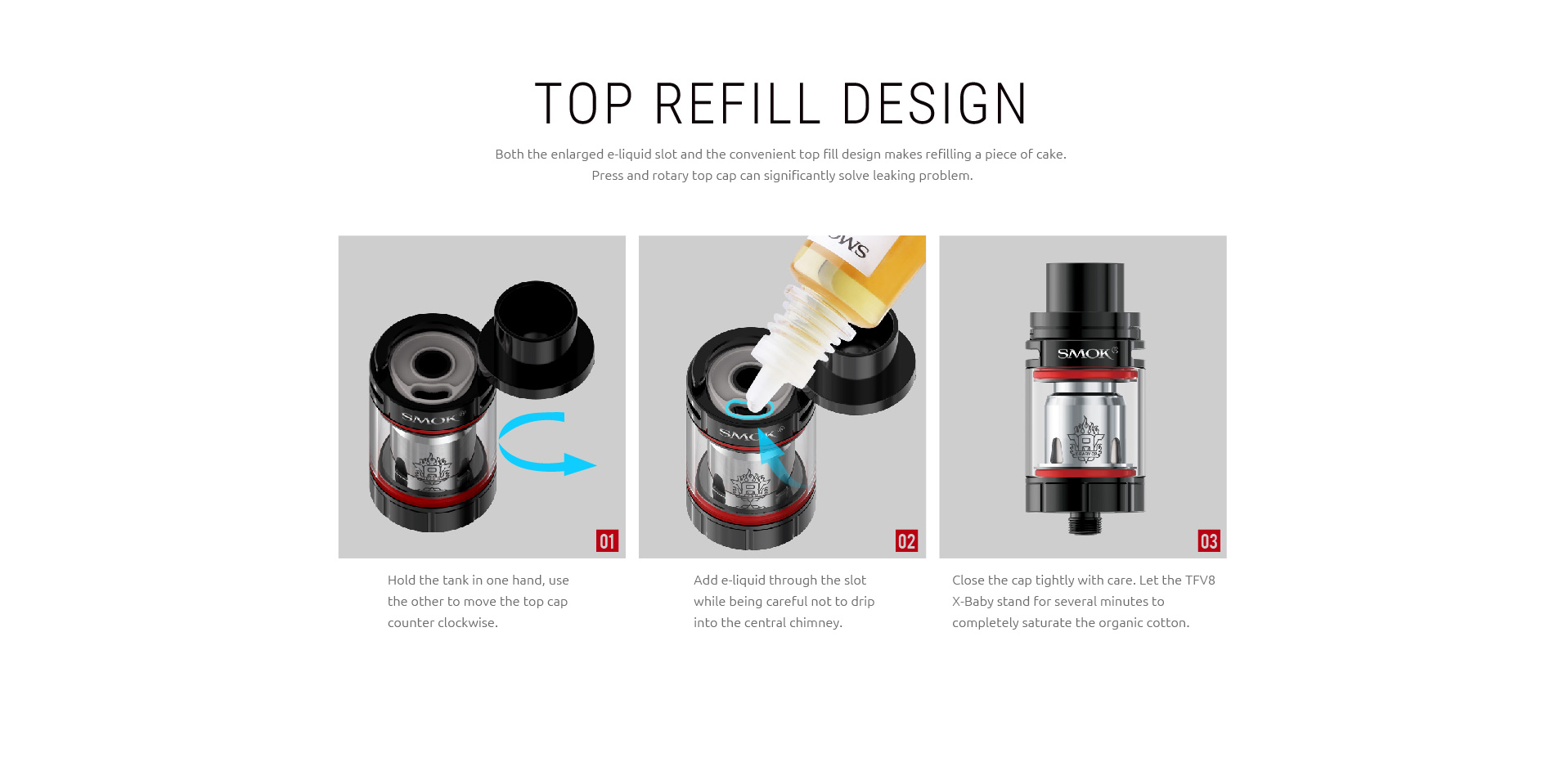 Top Refill Design for SMOK G-Priv 2 Tank 