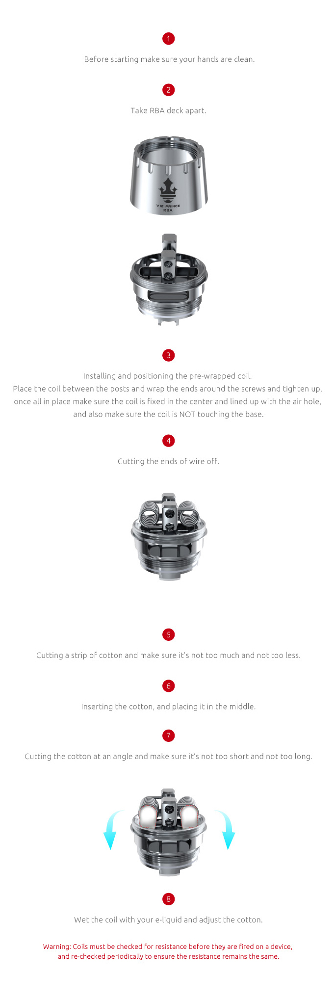 How to Build the RBA for SMOK TFV12 Prince