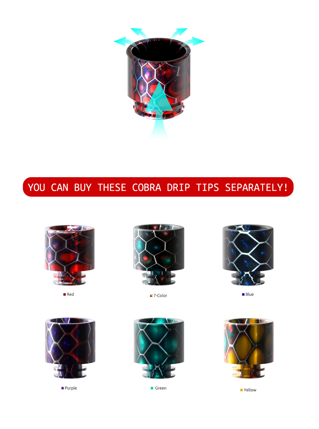 Cobra Drip Tip for SMOK Stick Prince Tip