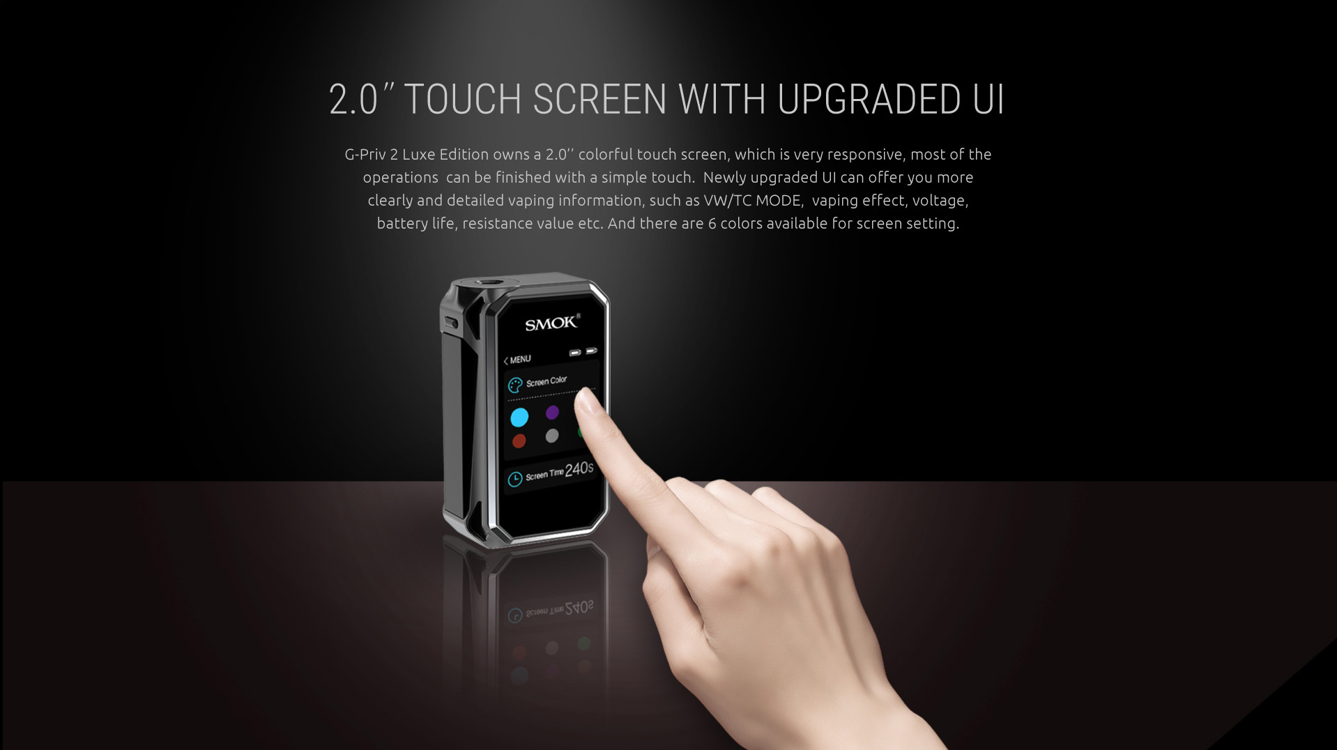 SMOK G-Priv 2 Mod 2.0" Touch Screen with Upgraded UI