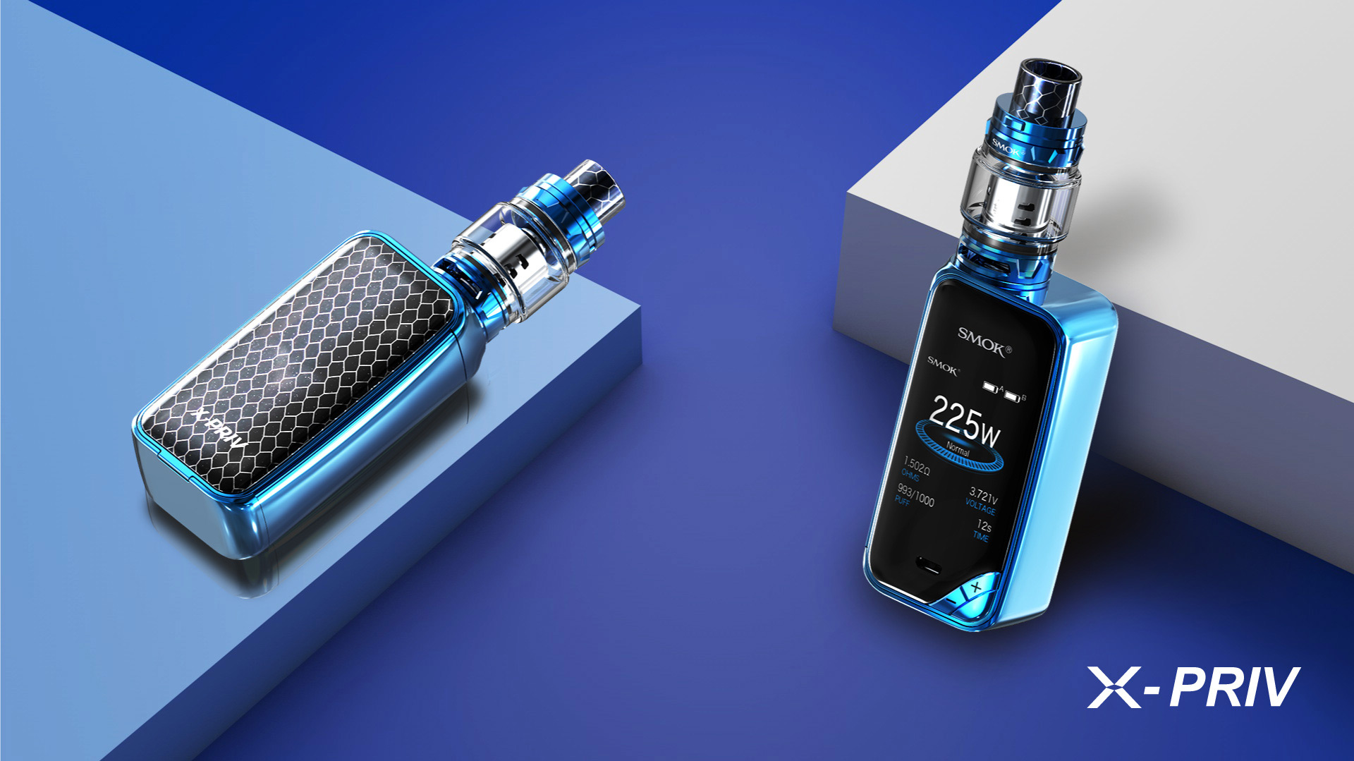 Beautiful Blue Finish of SMOK X-Priv Kit