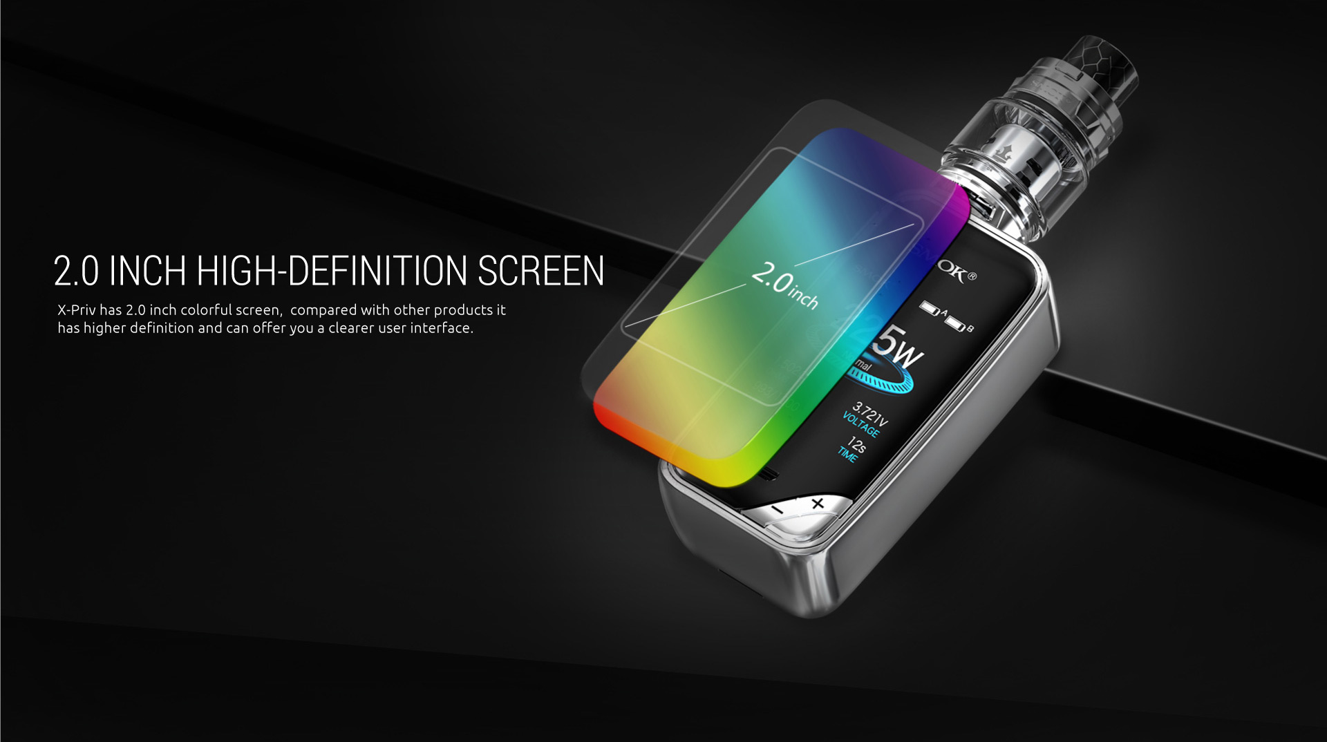 2.0 Inch High-Definition Screen of SMOK X-Priv Kit