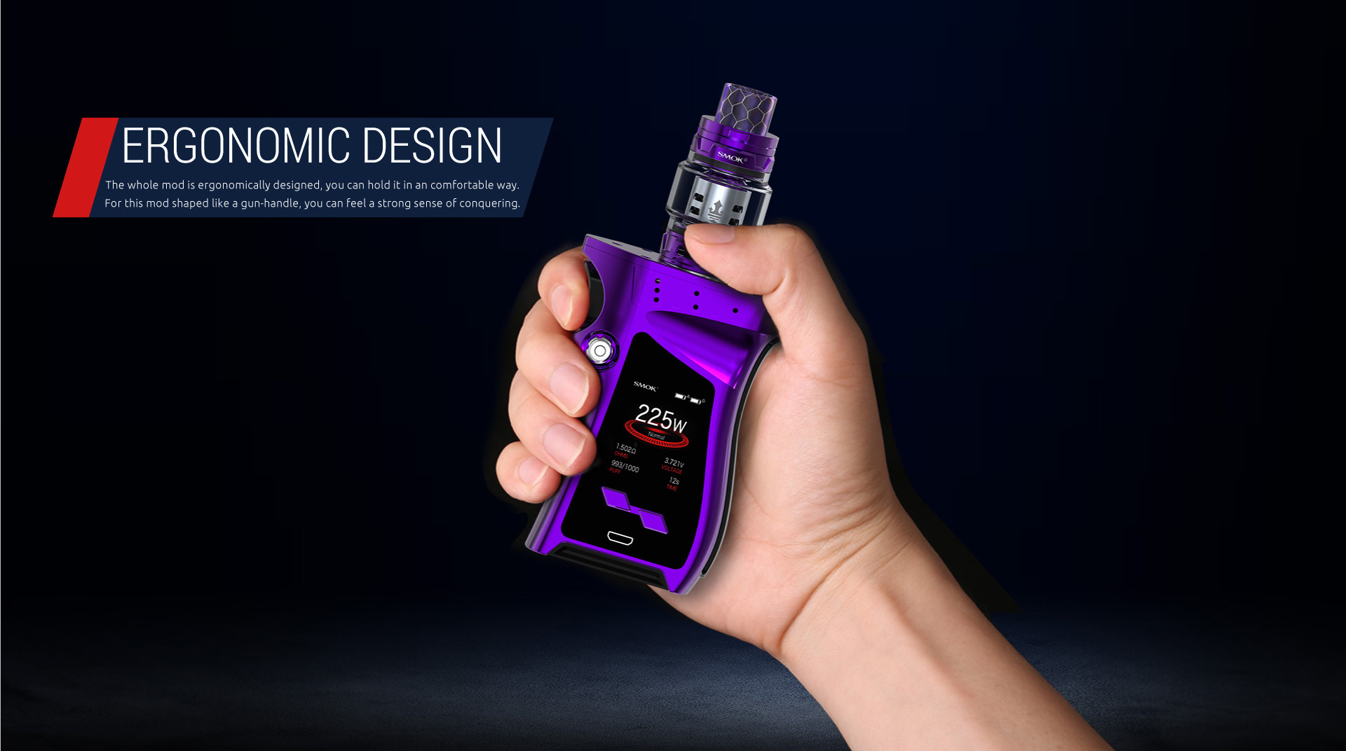 Ergonomic Design for SMOK Mag 225W Kit 