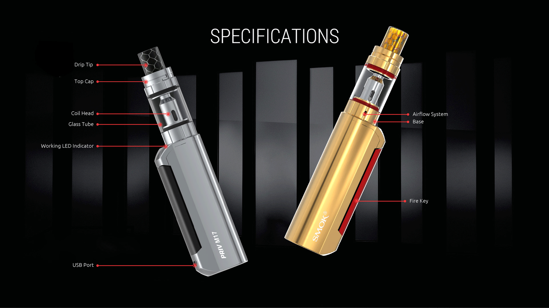 Function Details of SMOK Priv M17 Mod&Kit 