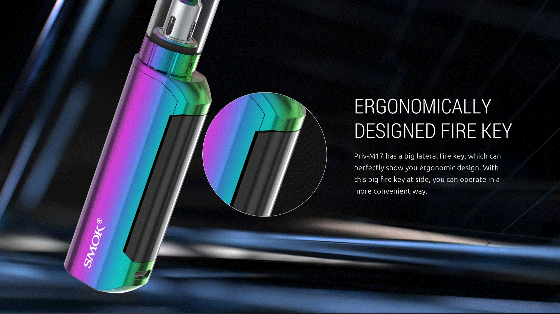 SMOK Priv M17 Kit&Mod with Ergonomically Designed Fire Key