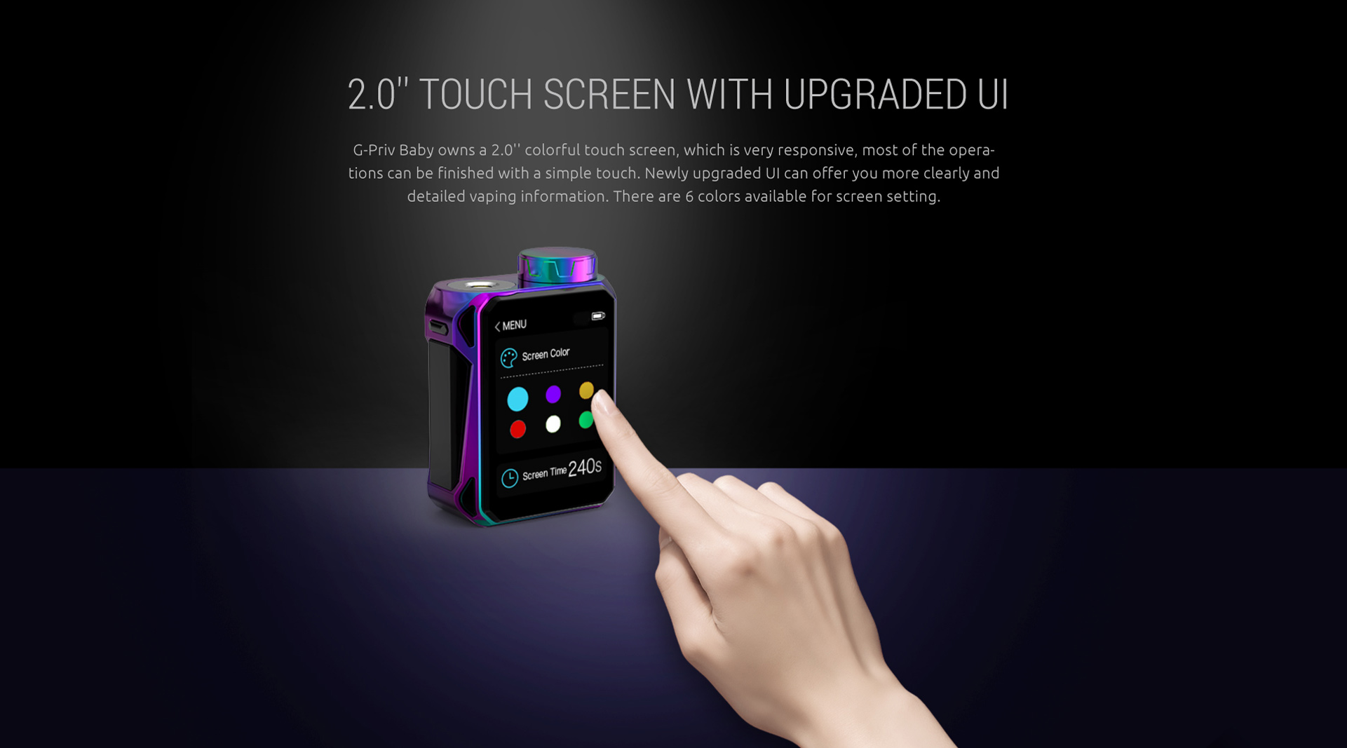 SMOK G-Priv Baby Luxe Edition 2.0" Touch Screen with Upgraded UI