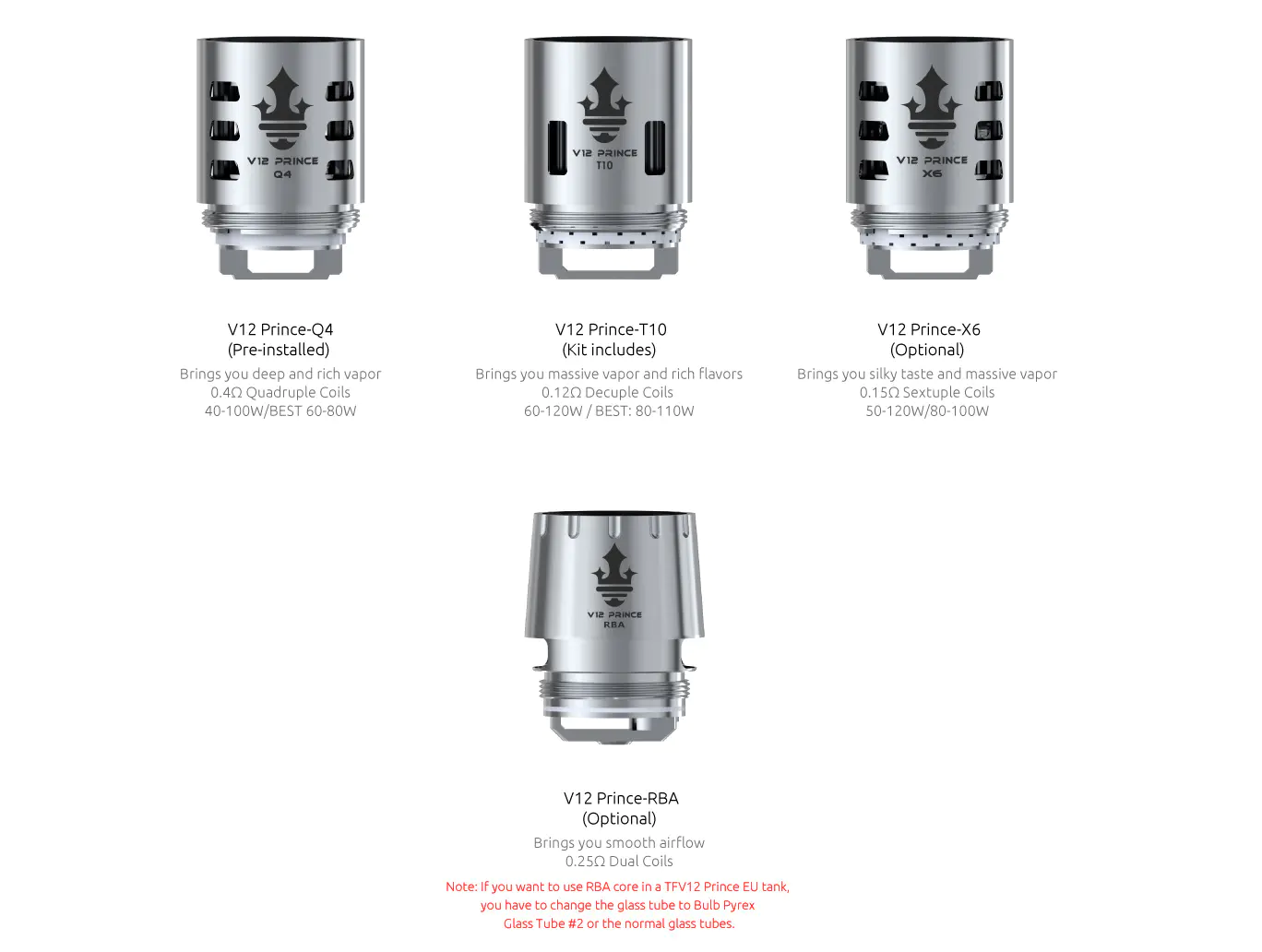 TFV12 Prince Cores for SMOK X-Priv Kit