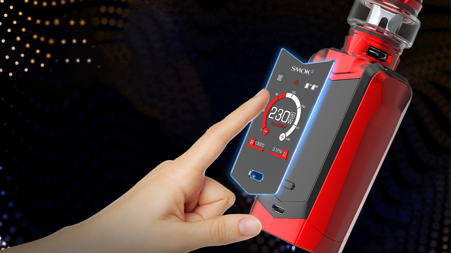 The Sensitive Touch Screen of SMOK Species Kit