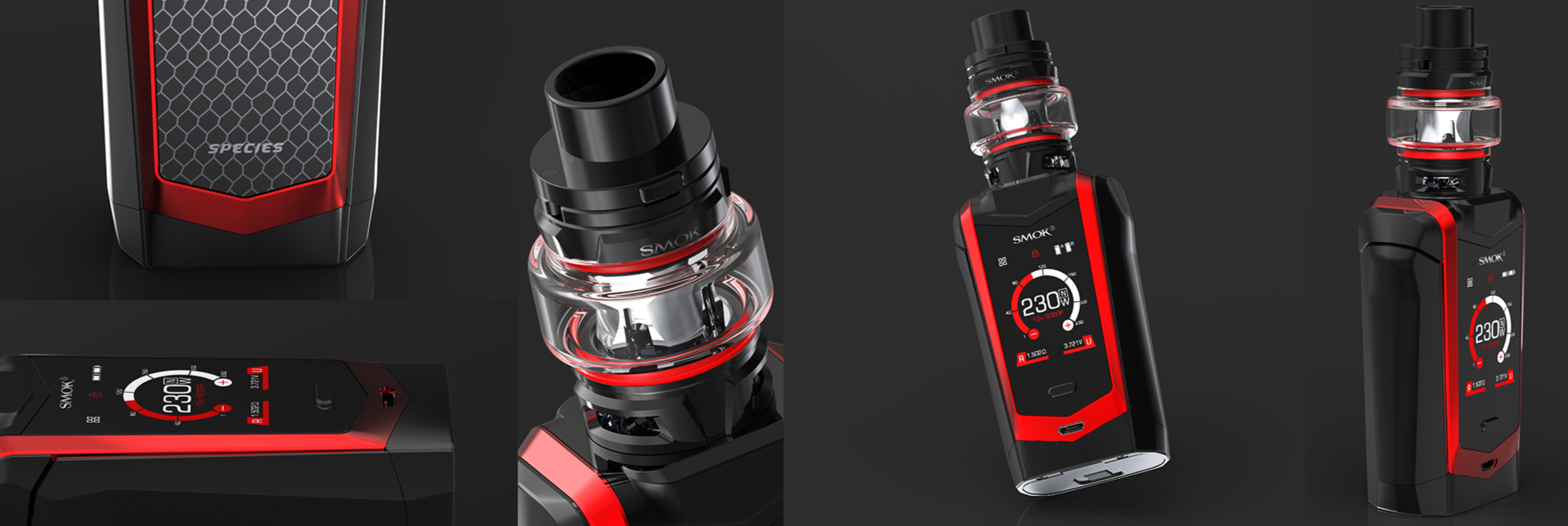 E-Zigarette,Authentisch Smok 230W Species Kit mit 5ml Verdampfer