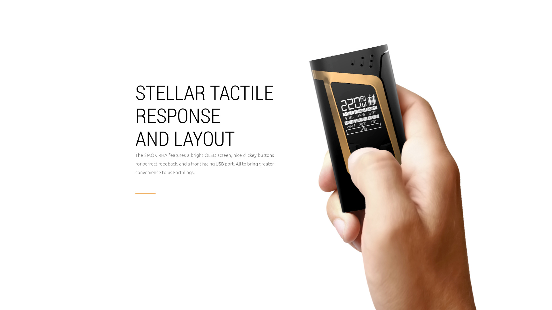 Stellar Tactile Response and Layout - SMOK RHA 220W Mod 