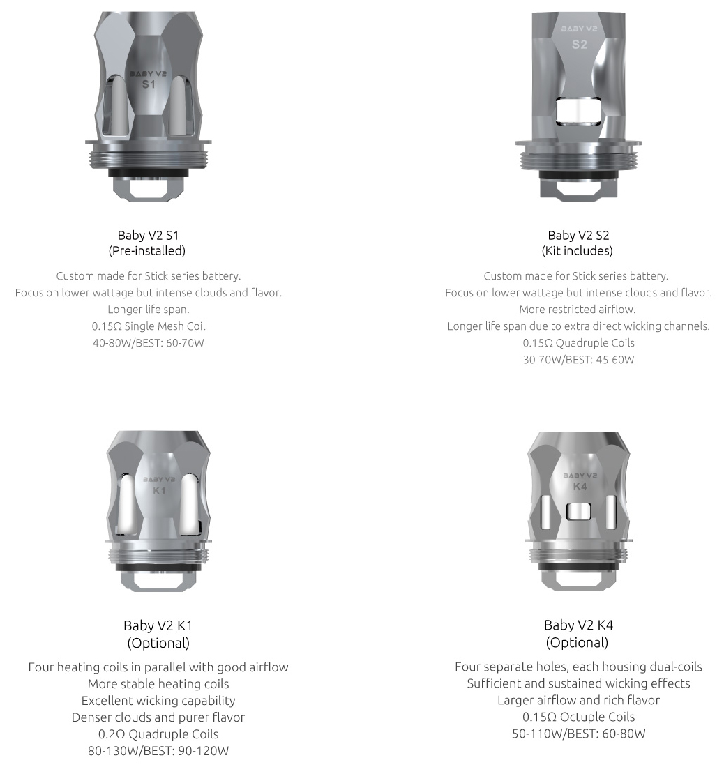 SMOK Mag Grip with New Baby V2 Coils