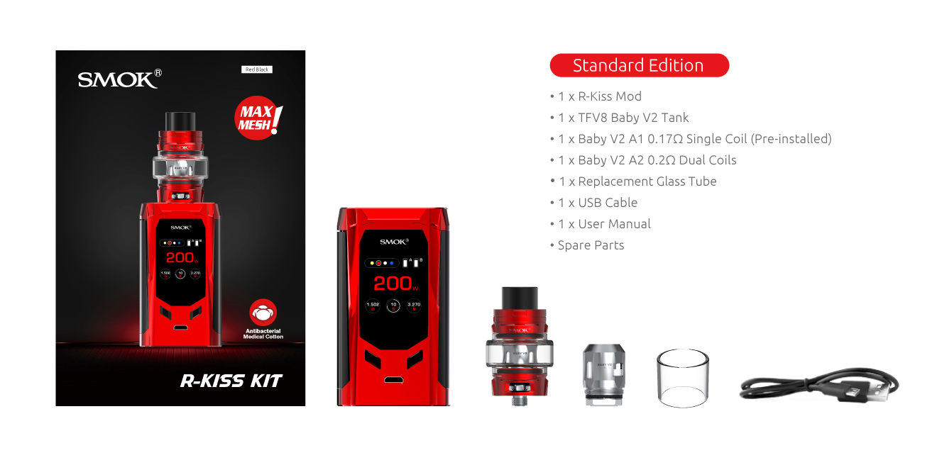 The Kit Includes of SMOK R-Kiss