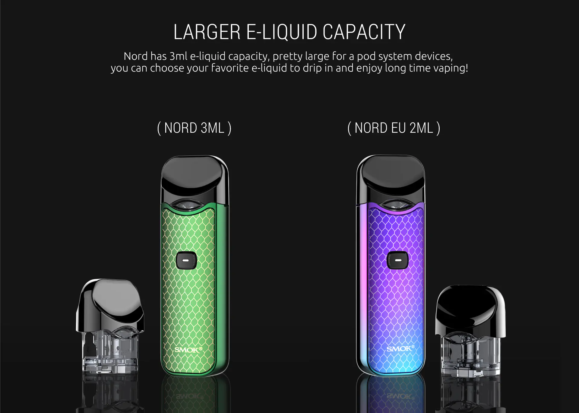 Large E-Liquid Capacity of SMOK Nord Kit