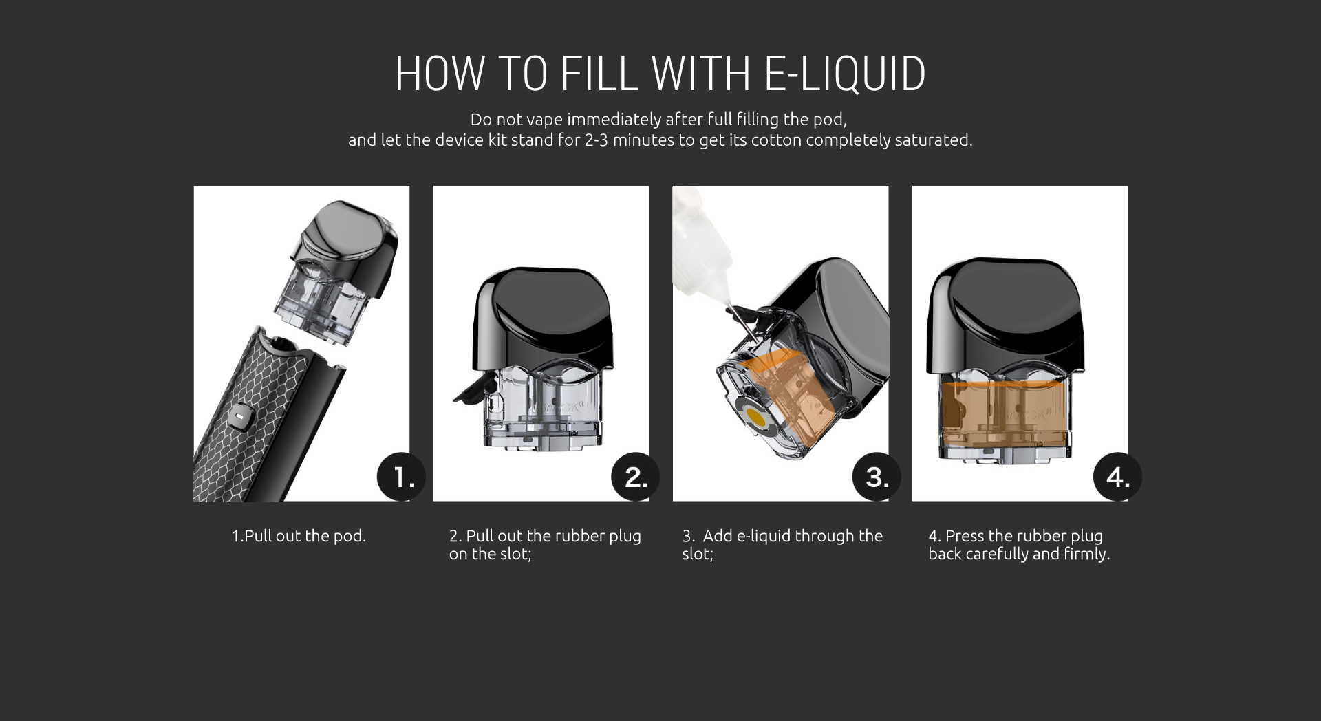 How to Fill with E-Liquid - SMOK Nord Pod