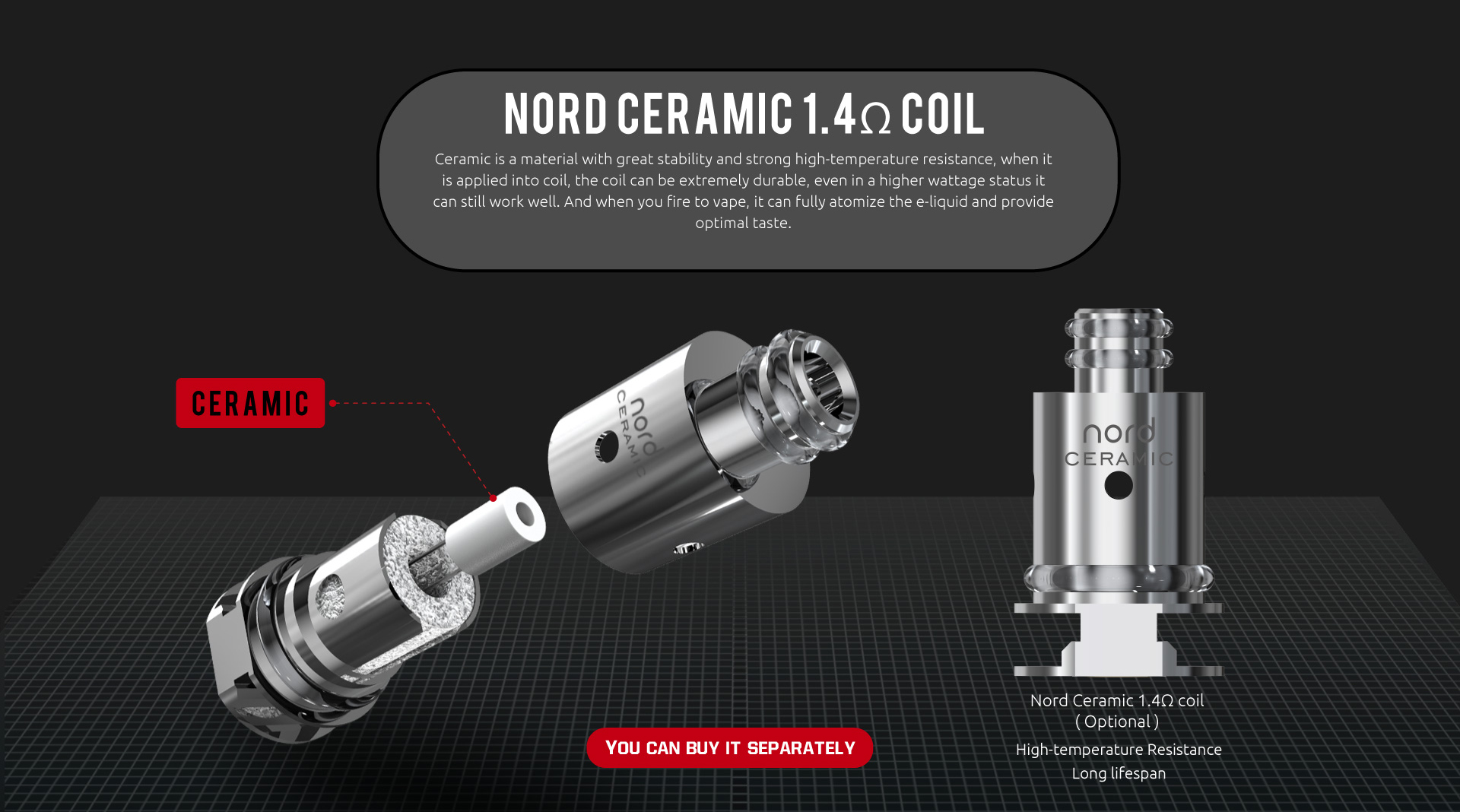 Nord Ceramic 1.4Ω Coil for SMOK Nord Kit