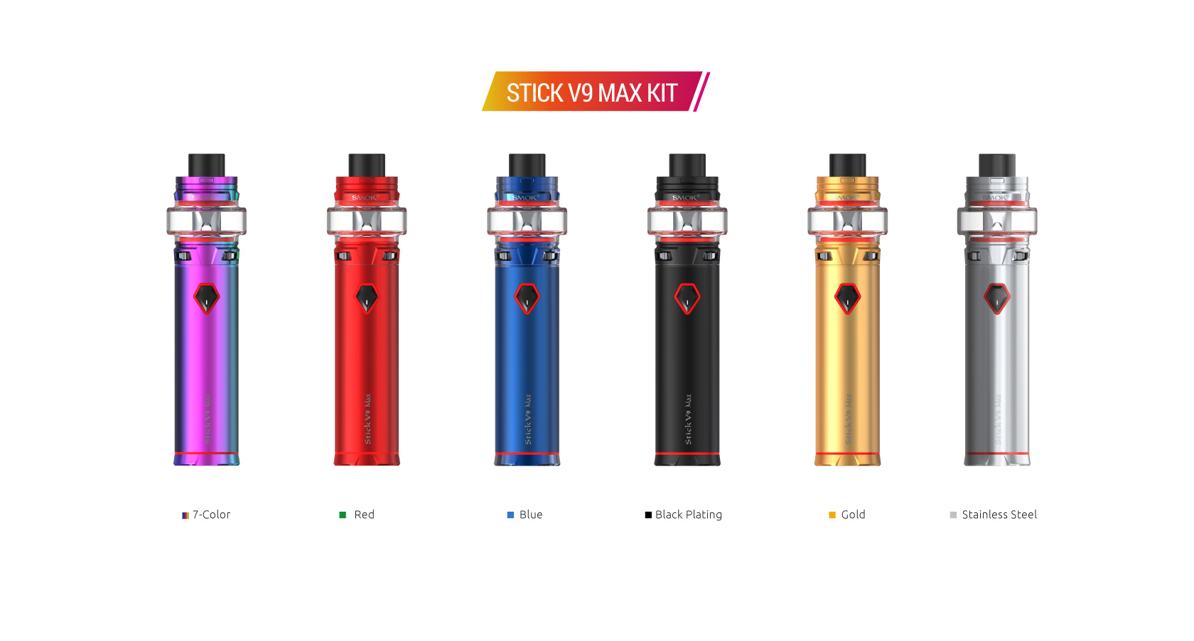 6 Color Available - SMOK Stick V9 Max Kit