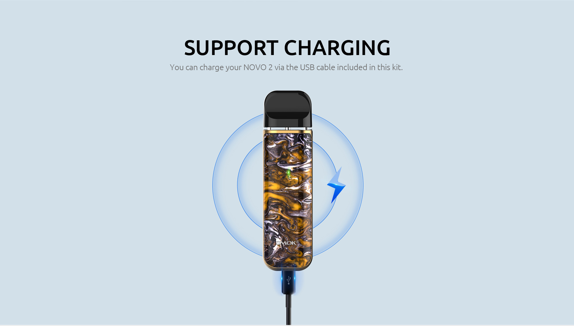 Charge Your SMOK NOVO 2 Kit Using USB Cable