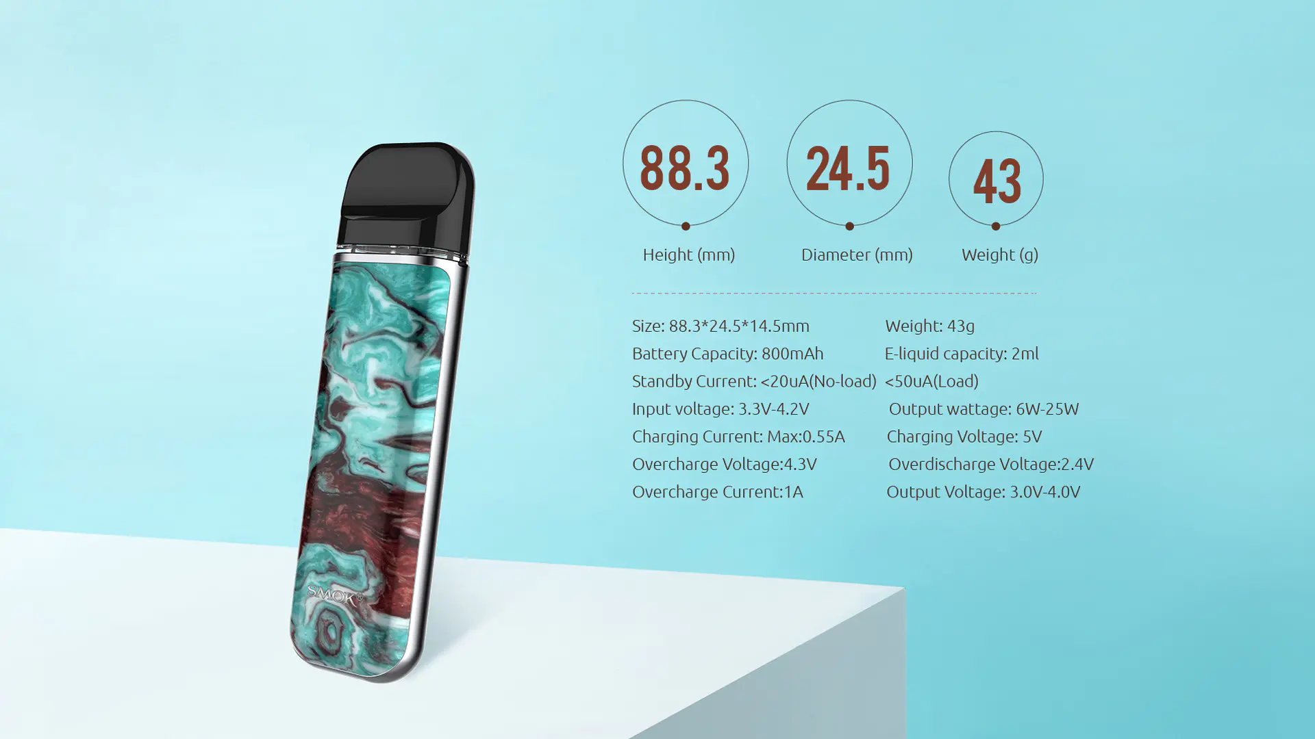 Specifications of SMOK NOVO 2 Kit