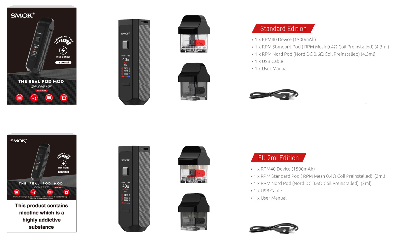 2 Editions of SMOK RPM40 Kit