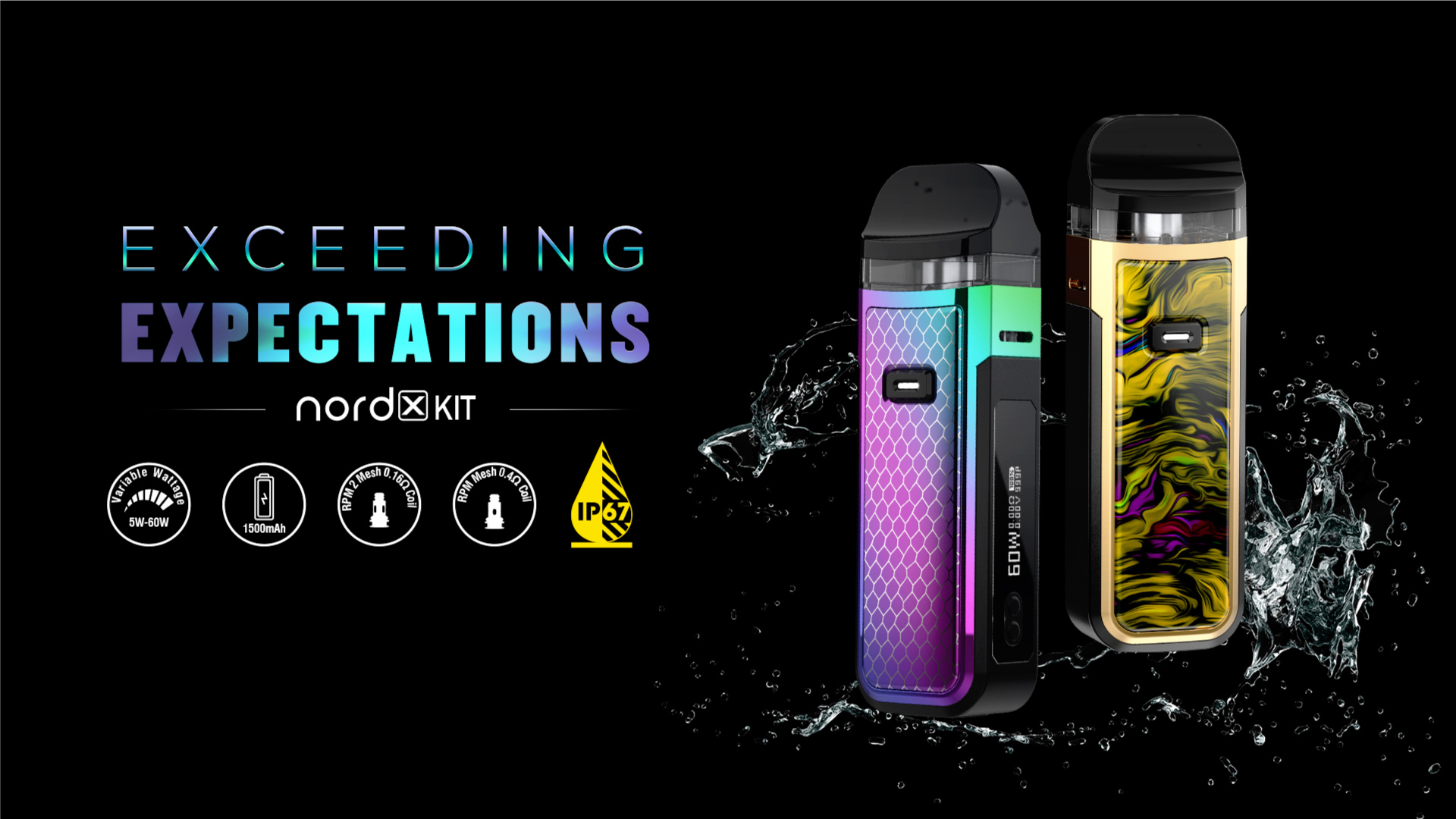 Smok Nord X Pod System Starter Kit With 2 Refillable RPM Pods - Breazy