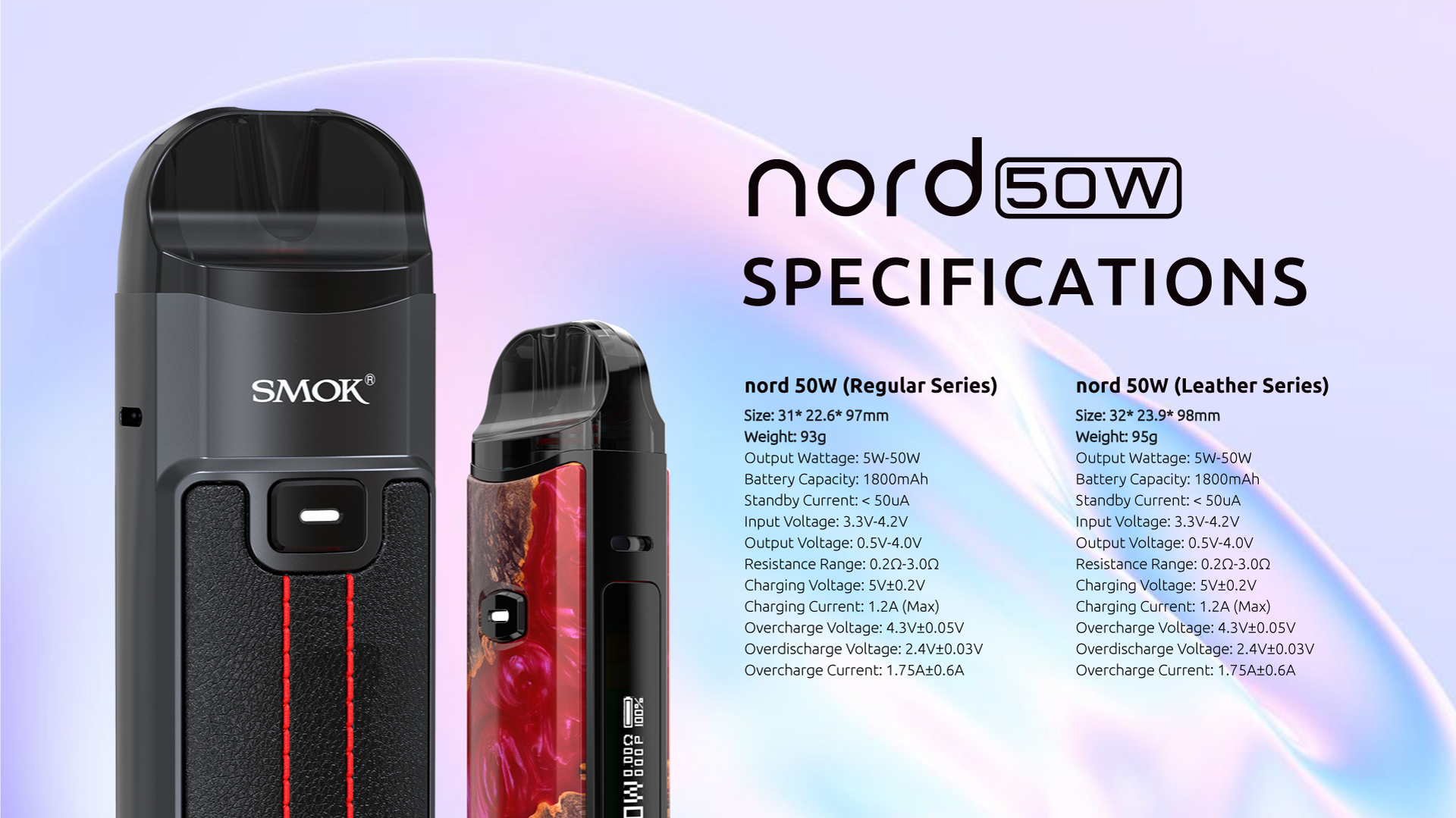 SMOK Nord 50W Pod Starter Kit (1800mAh) — Freeman Vape juice