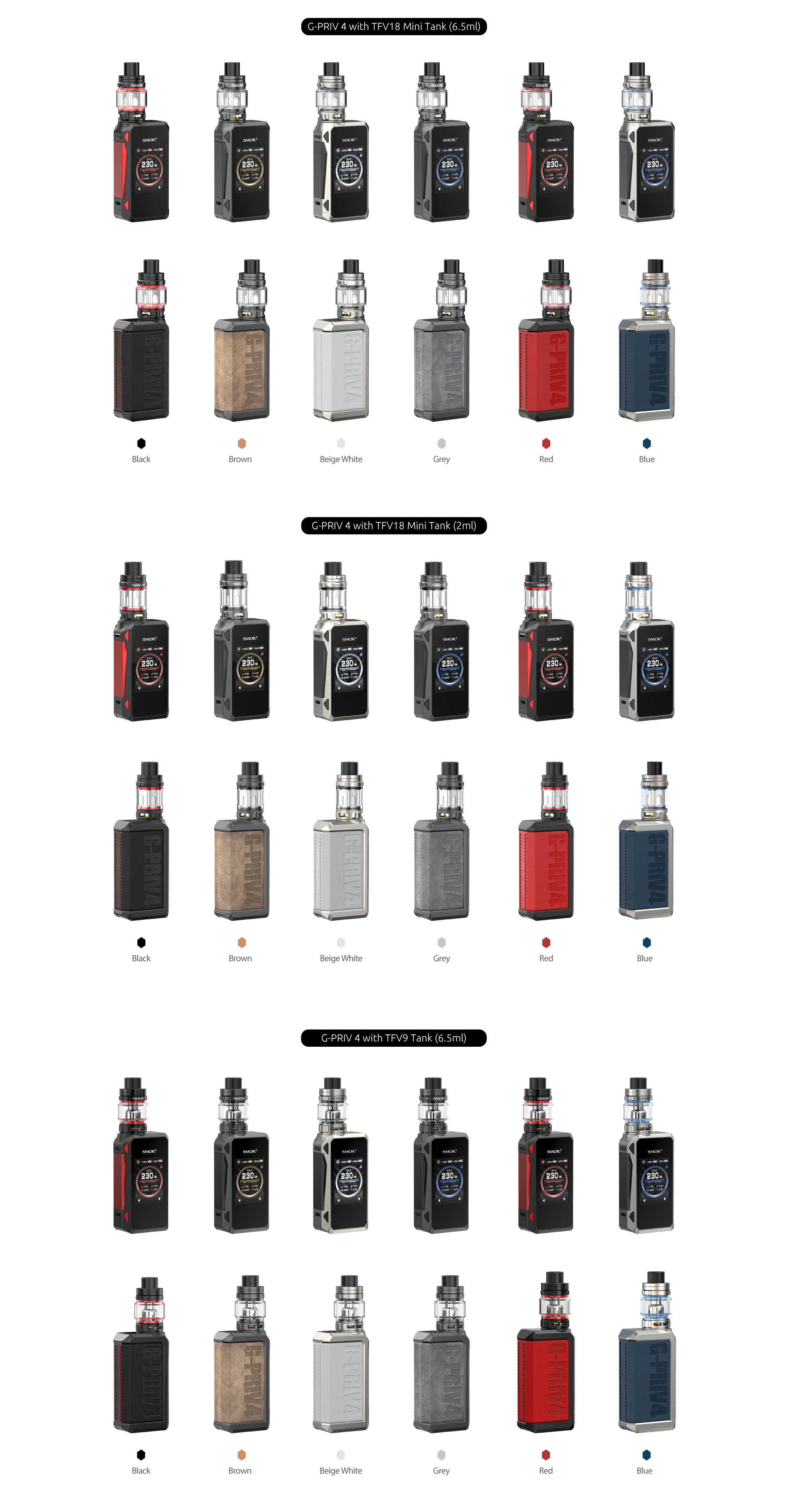 Smok G-Priv 4 230W Mod Kit (Including Batteries) - Anrem Shop