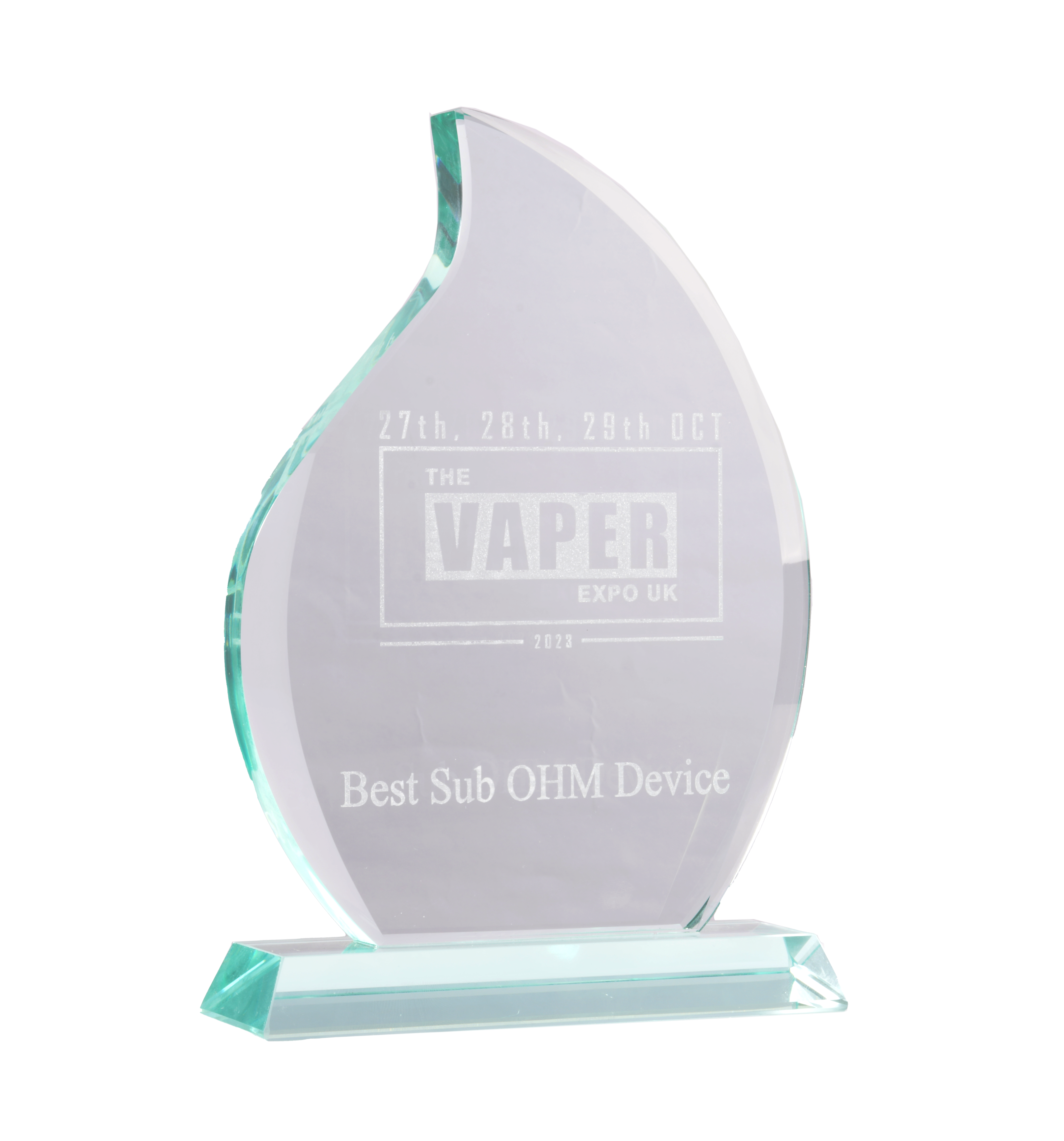 2023 VAPER EXPO UK BEST SUB OHM DEVICE certificate